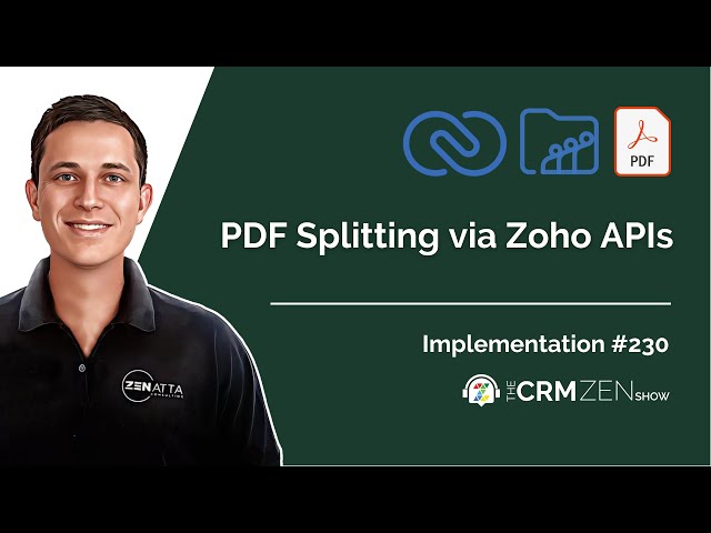 PDF Splitting via Zoho APIs