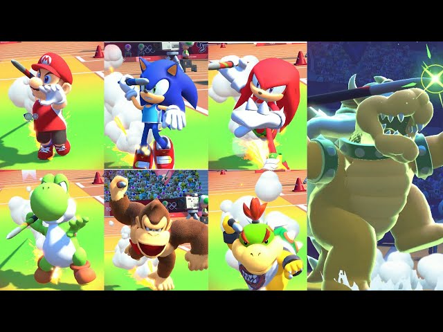 Mario & Sonic Olympic Games At The Tokyo 2020 Event Javelin Throw All Characters
