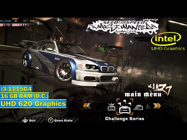Testing "NFS: Most Wanted Remastered" - i3-1115G4 - intel UHD/Xe Graphics - 16GB RAM | 60FPS | HD