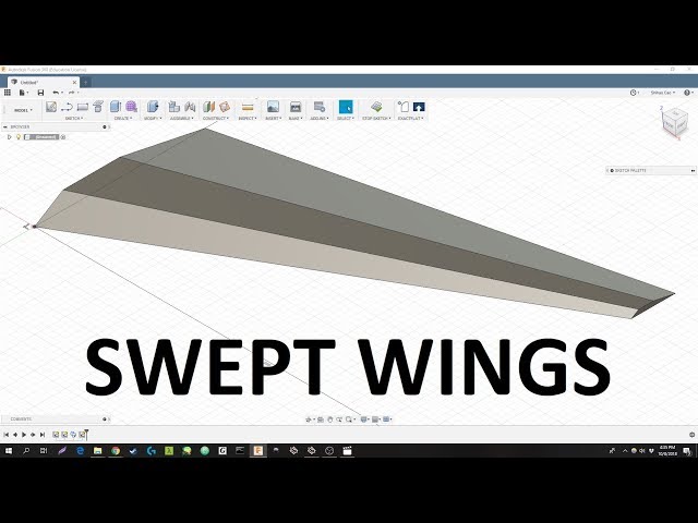 Swept/Tapering Wing in Fusion 360 (5 MINUTE)