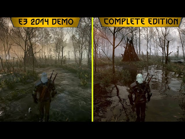 The Witcher 3 E3 2014 Demo vs Free Next Gen Patch PC RTX 3080 Graphics Comparison Ultrawide