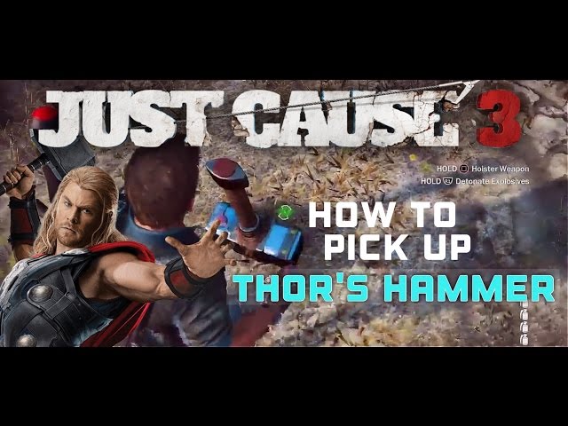 Just Cause 3 How to Pick Up Thor's Hammer?!? (Easter Egg)