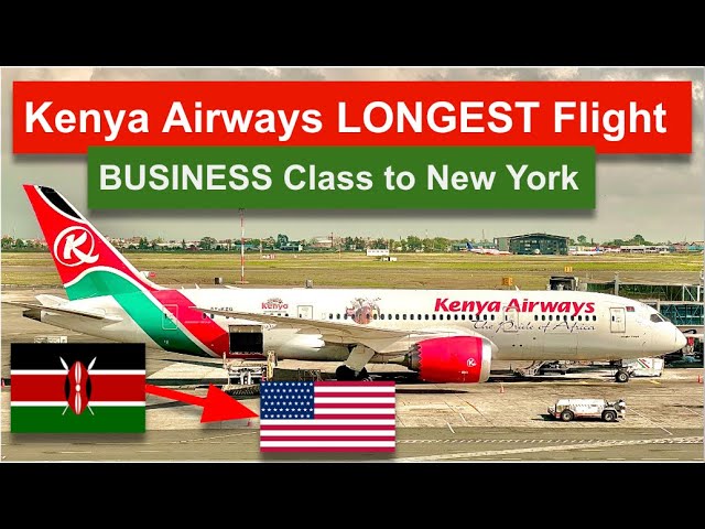 Kenya Airways BUSINESS Class to NEW YORK on the 787!