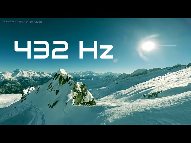 432 Hz Healing Music with Sub Bass Pulsation, Relaxing Meditation Music for Stress Relief