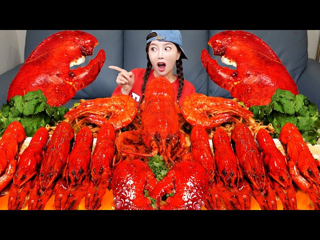 [Mukbang ASMR] SPICY 🔥 Mala Lobster 🦞 CrayFish & Enoki Mushrooms Seafood Malaxianguo Recipe Ssoyoung