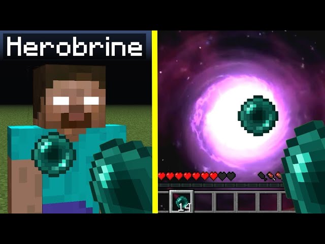 what's inside the Herobrine in minecraft ?!