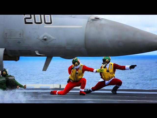 INSANE Christmas Celebration Aboard Gerald R. Ford Aircraft Carrier