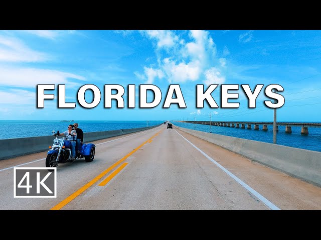 [4K] 7 Mile Bridge Over the Ocean at Florida Keys A1A Highway - Driving Tour