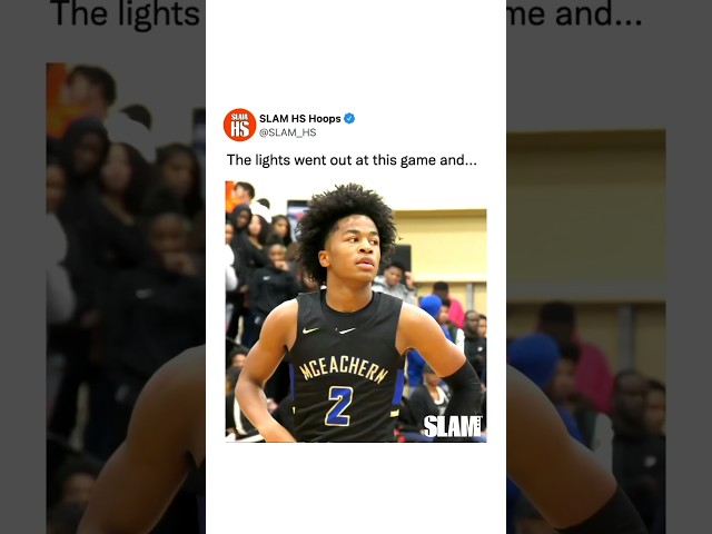 Sharife Cooper and the crowd were vibing after the lights went out 🔥🔥🔥 #slamhs #basketball
