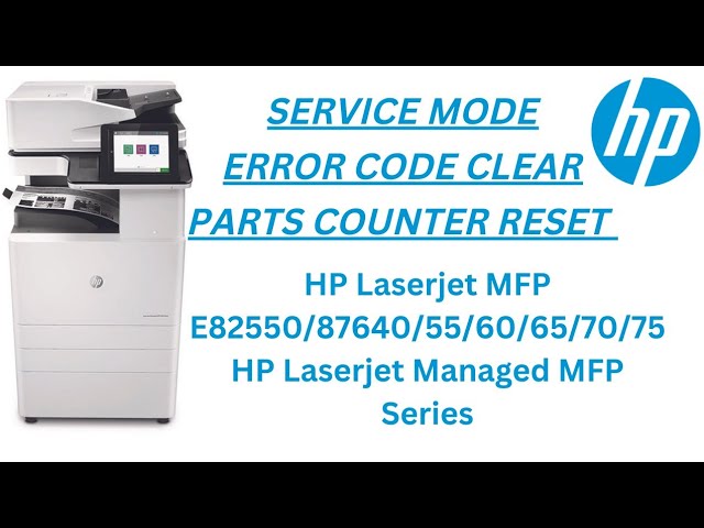 How to go to service mode on HP Laser Jet Managed MFP Series