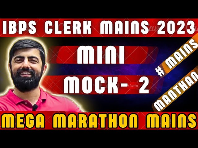 IBPS CLERK MAINS 2023 MINI MOCK - 02|| Reasoning Mains By Dhruvasir