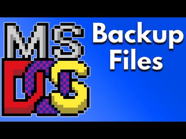 How to Backup Files in DOS Using the Backup Command