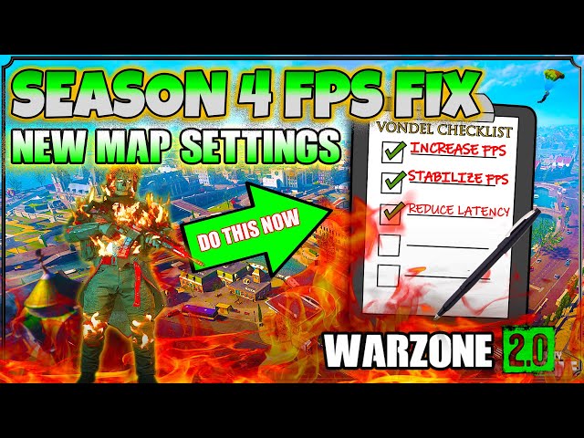 How I Increased & Stabilized FPS on the NEW MAP VONDEL!! Warzone 2 Season 4 Settings (Higher Frames)