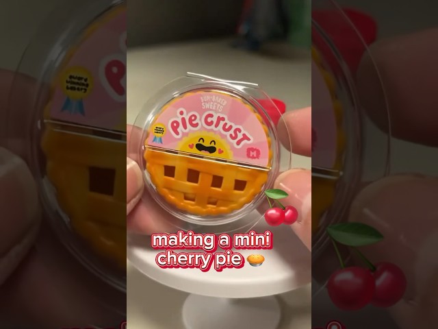 I made a mini cherry pie #tinyfoods #miniverse #miniatures