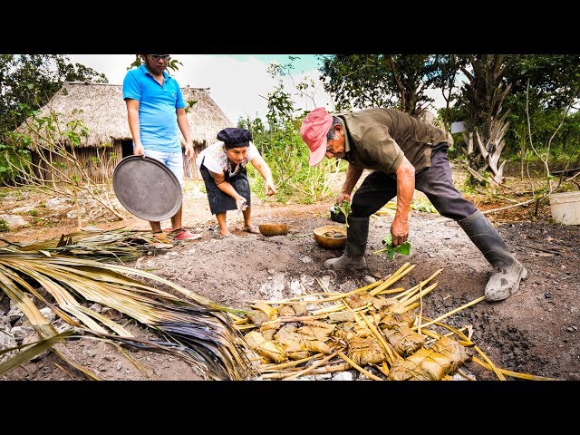 Ancient MAYAN FOOD - Jungle Cooking in MAYA VILLAGE in Quintana Roo, Mexico!