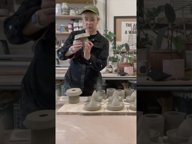 A snippet from my day - new pottery studio vlog up now #shorts #pottery #ceramics
