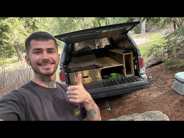 Solo Overnight Truck Camping In Montana | Tacoma Camper Build