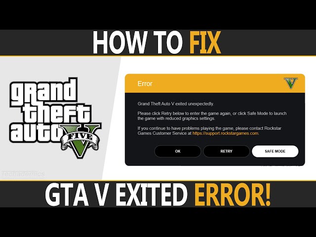 How To FIX GTA V Exited Unexpectedly - (Tutorial)