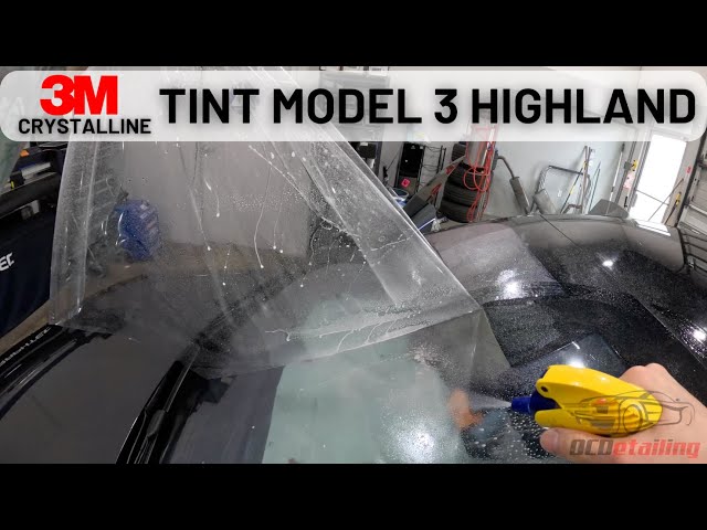 Tesla Model 3 - Highland - 3M Crystalline 70% Front Windshield Tint - POV