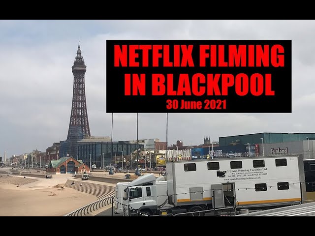 Netflix filming in Blackpool, Lancashire, UK  -  30 June 2021