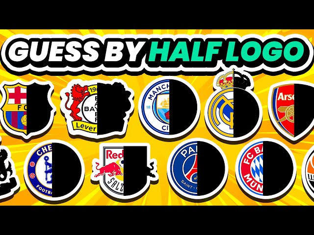 GUESS THE 100 CLUBS BY HALF LOGO IN 3 SECONDS - GUESS THE LOGO / QUIZ FOOTBALL TRIVIA 2024