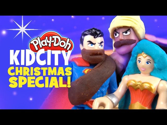 Play-doh KidCity Christmas & Superhero Nativity!