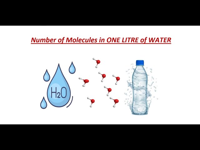 Find The Number of Molecules in One Liter of Water(H2O) #chemistry #moleconcept #neet #iitjee