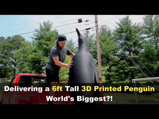 Delivering a 6ft Tall 3D Printed Penguin [Biggest 3D Printed Penguin?]