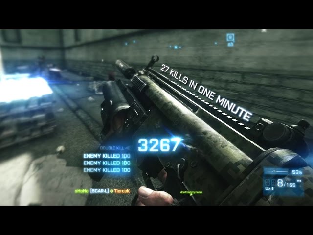 Battlefield 3: 27 kills in one minute! (3267 poinstreak)
