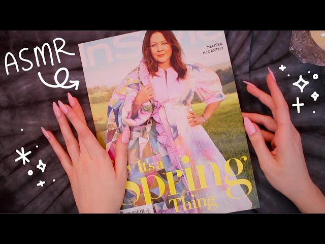 Flipping Through Spring Fashion Magazine (ASMR whisper & page sounds)