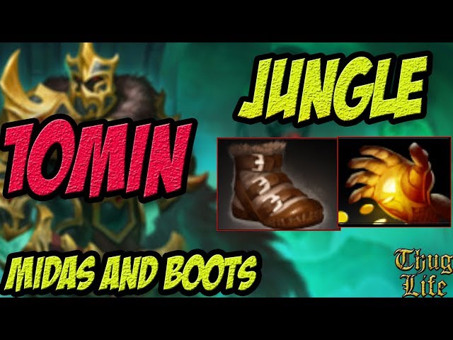 DotA 2 Wraith King | 10min Midas and Boots | How to jungle in 7.09 | Ranked match guide