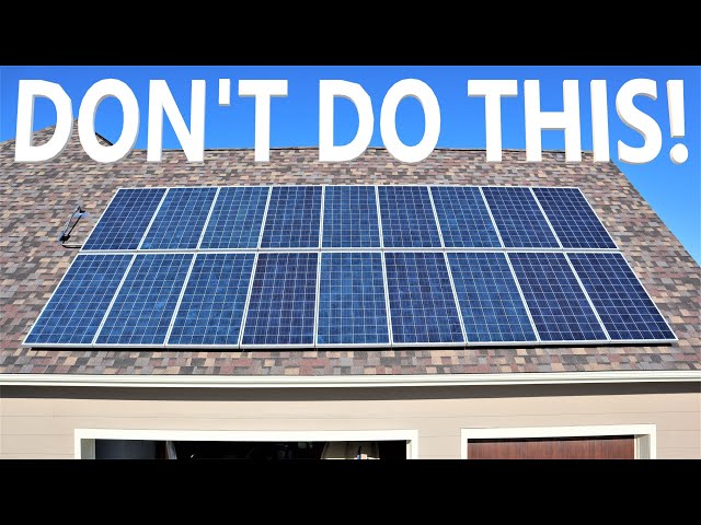 The DO'S & DON'TS of Solar Power