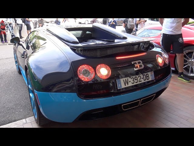 'Normal' Bugatti Veyron & Veyron Grand Sport Vitesse driving through Monaco