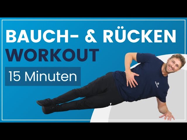 15 Minuten Bauch- & Rücken Workout ➡️ Einfache Übungen für Deine Körpermitte