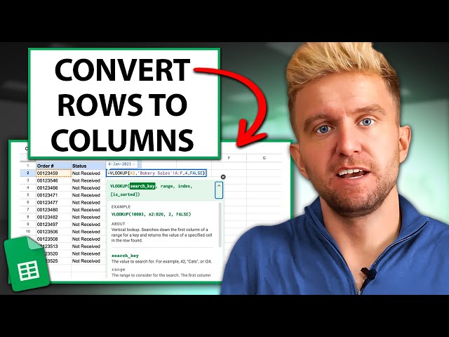 Convert Rows To Columns In Google Sheets