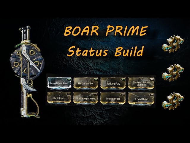 Warframe Weapon Builds - Boar Prime Status Build (3 Forma)