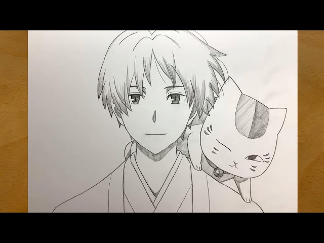 Anime sketch | How to draw Natsume Takashi From Natsume's Book of Friends | step by step | Natsume