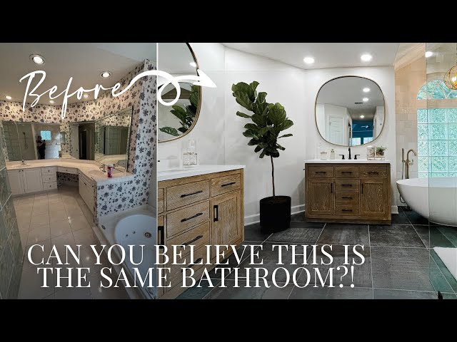 EXTREME Master Bathroom Transformation || I Can NOT believe this is the same Bathroom! ✨