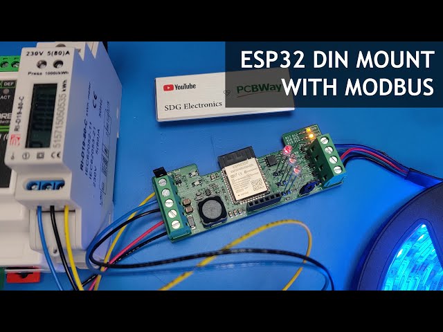 SDG #322 ESP32 DIN Rail Module with Modbus and RGB Controller