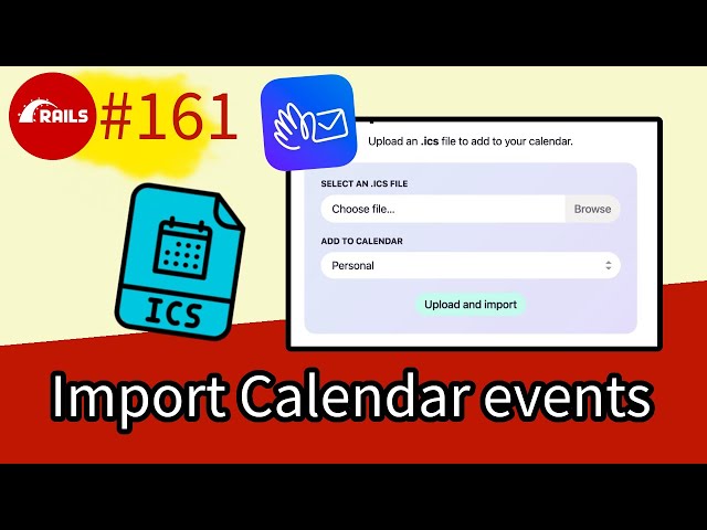Rails #161 Import ICS Calendar events with Gem iCalendar