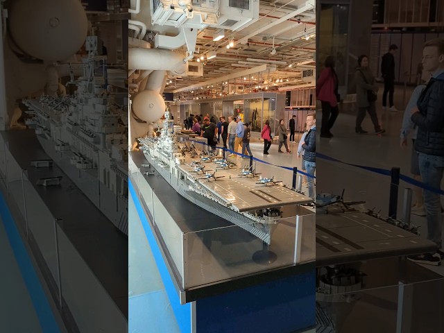 Huge LEGO USS Intrepid 1:40 Scale Model at Intrepid Museum NYC #lego #bricks
