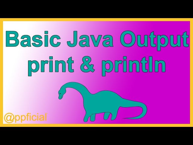 Basic Java Output using print and println Methods and HelloWorld Program - Appficial