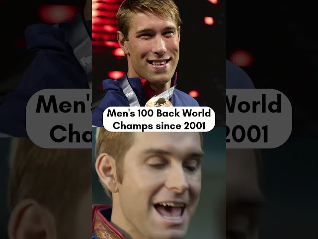 Every Men's 100m Backstroke World Champion since 2001 | #sports #swimming #aquadoha2024