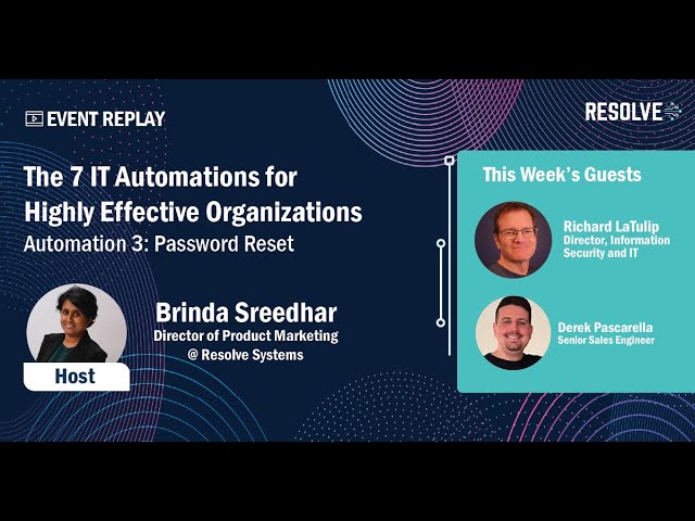 The 7 IT Automations for Highly Effective Organizations: Password Reset