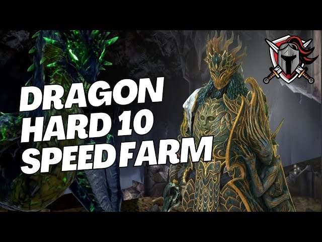 DRAGON HARD 10 SPEED TEAM - Using unbooked Greenwarden Ruarc | Raid: Shadow Legends