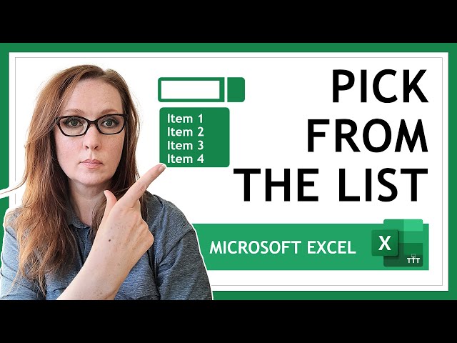 Make Data Entry Easier in Microsoft Excel with Dropdown Menus for Data Lookup/Validation