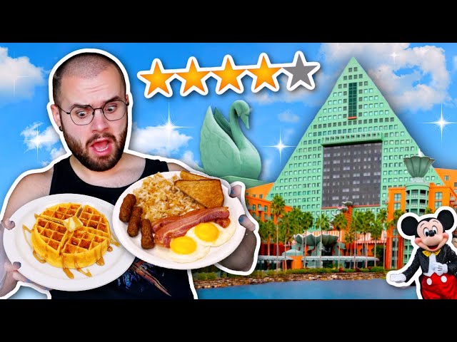 I Only Ate 4-STAR Disney Hotel ROOM SERVICE for 24 HOURS! Swan and Dolphin Resort REVIEW