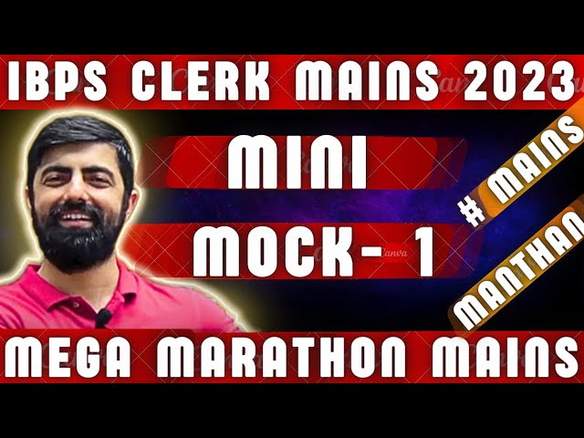 IBPS CLERK MAINS 2023 MINI MOCK - 01|| Reasoning Mains By Dhruvasir