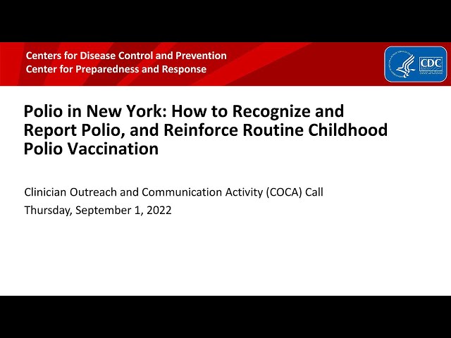 Polio in New York: How to Recognize and Report Polio