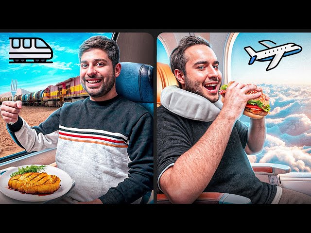 غذای داخل هواپیما بهتره یا غذای داخل قطار🚄✈️